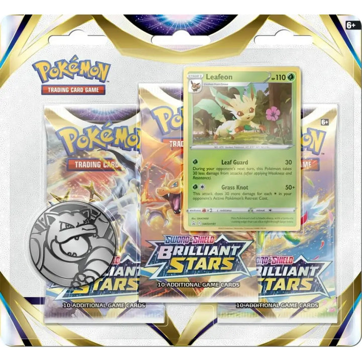 Tripack 3 Boosters - EB09 - Sword and Shield 9 - Brilliant Stars : Leafeon - Anglais