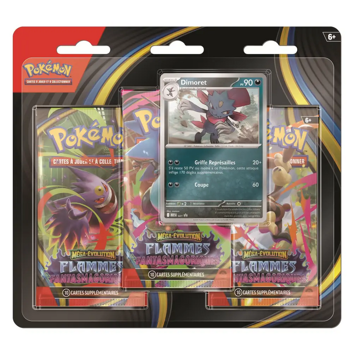 Tripack 3 Boosters ME02 Flammes Fantasmagoriques (Farfuret ou Dimoret) – Version FR