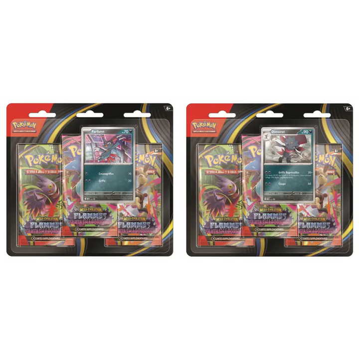 Tripack 3 Boosters ME02 Flammes Fantasmagoriques (Farfuret ou Dimoret) – Version FR