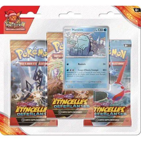 Tripack EV08 Étincelles Déferlantes Maraiste ou Électhor ( Aléatoire ) - FR - Poke-Geek
