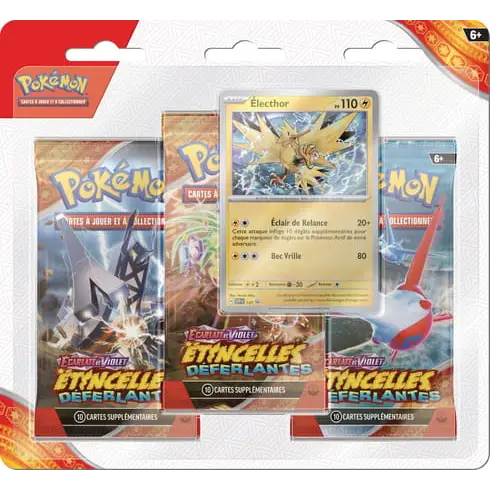 Tripack EV08 Étincelles Déferlantes Maraiste ou Électhor ( Aléatoire ) - FR - Poke-Geek