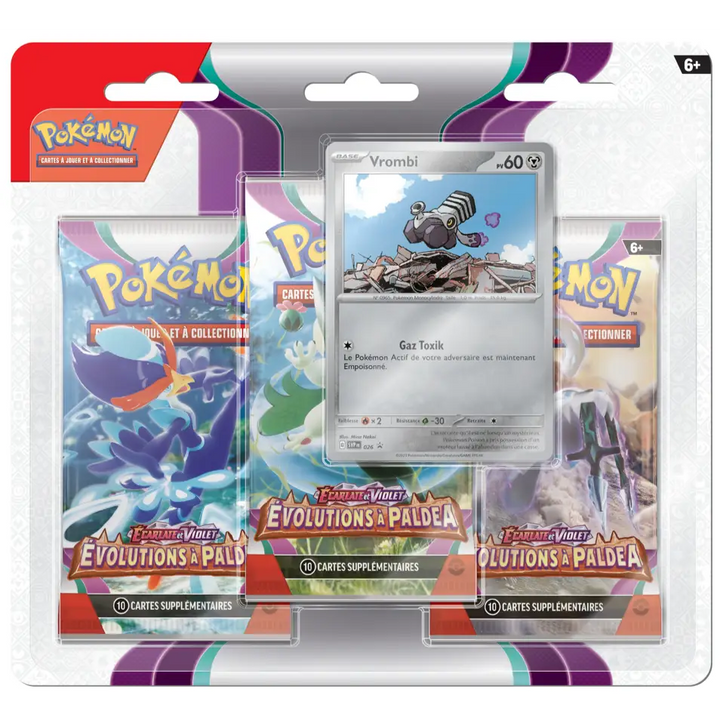 Tripack Pokémon EV02 Évolutions à Paldéa – Français