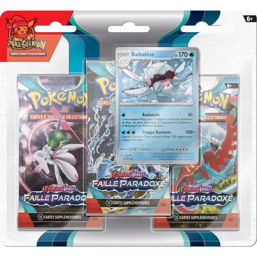 Tripack Pokémon EV04  - FAILLE PARADOXE - FR - Poke-Geek