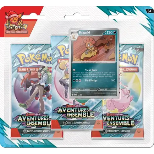 Tripack Pokémon EV09 – Aventures Ensemble – Baggaïd ou Yanmega (FR) - Poke-Geek