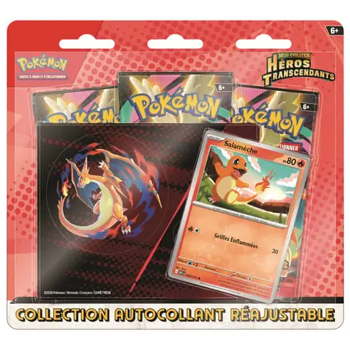 Tripack Pokémon – Héros Transcendants ME02.5 – Salamèche – Scellé – FR