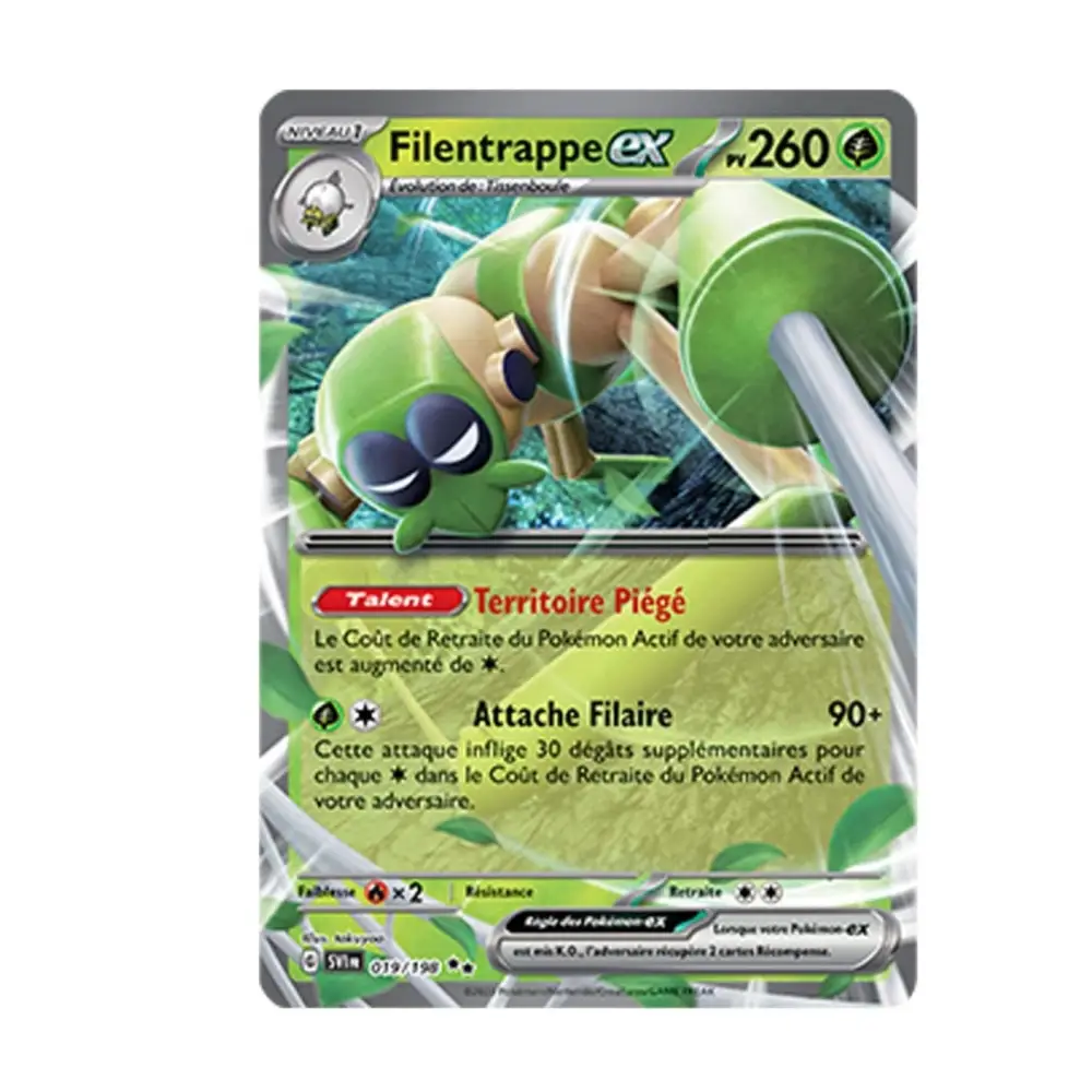 Ultra - Pokemon - Écarlate et Violet de Base - Filentrappe ex 19/198 - Poke-Geek