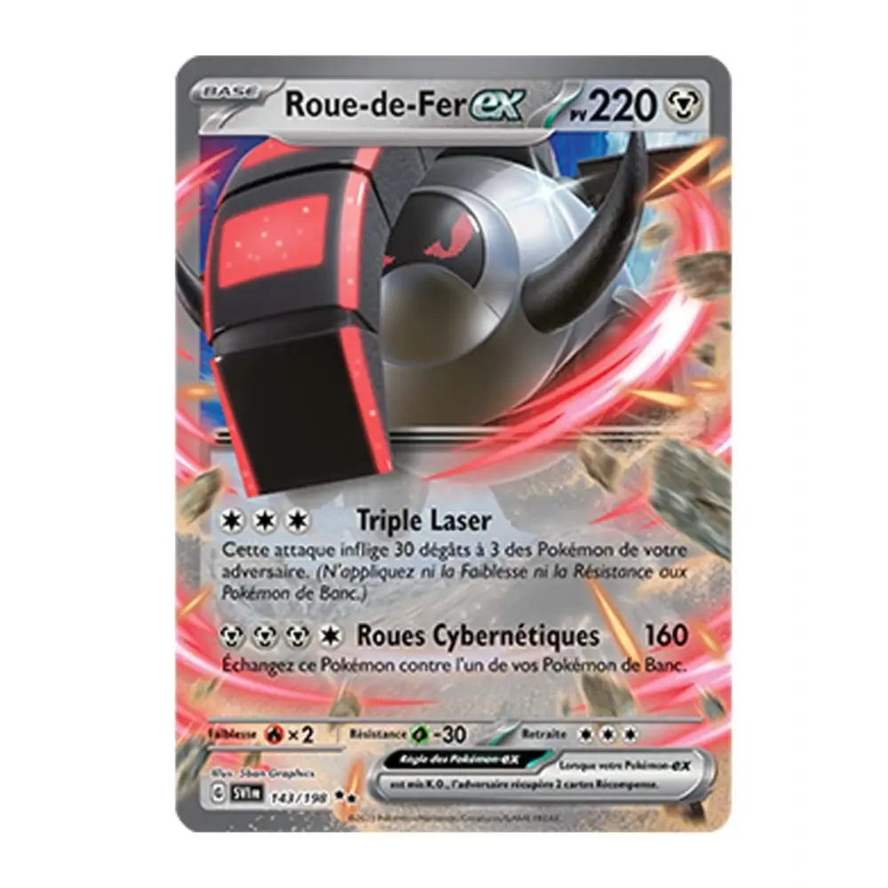 Ultra - Pokemon - Écarlate et Violet de Base - Roue-de-Fer ex 143/198 - Poke-Geek