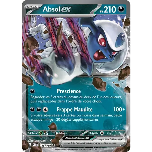 Ultra - Pokemon - Flammes Obsidiennes - Absol ex 135/197