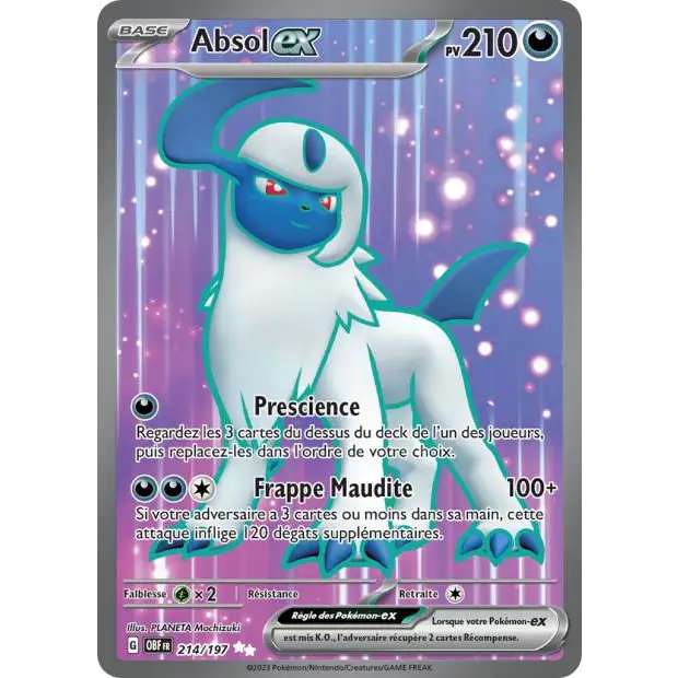 Ultra - Pokemon - Flammes Obsidiennes - Absol ex 214/197
