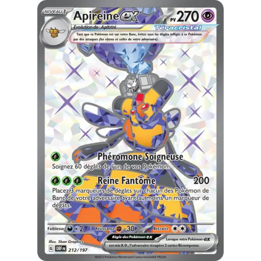 Ultra - Pokemon - Flammes Obsidiennes - Apireine ex 212/197
