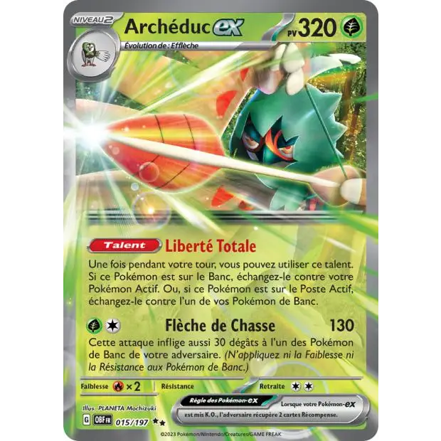 Ultra - Pokemon - Flammes Obsidiennes - Archéduc ex 15/197
