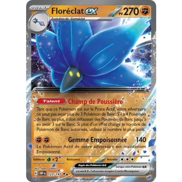 Ultra - Pokemon - Flammes Obsidiennes - Floréclat ex 123/197