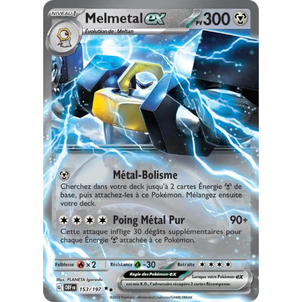 Ultra - Pokemon - Flammes Obsidiennes - Melmetal ex 153/197 - Poke-Geek