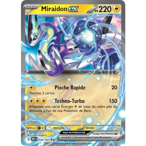 Ultra - Pokemon - Flammes Obsidiennes - Miraidon ex 79/197