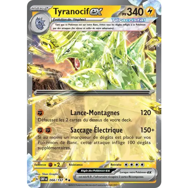 Ultra - Pokemon - Flammes Obsidiennes - Tyranocif ex 66/197 - Poke-Geek