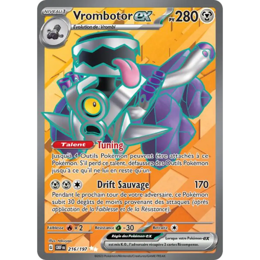 Ultra - Pokemon - Flammes Obsidiennes - Vrombotor ex 216/197