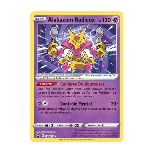 Ultra - Pokemon - Tempête Argentée - Alakazam Radieux 59/195