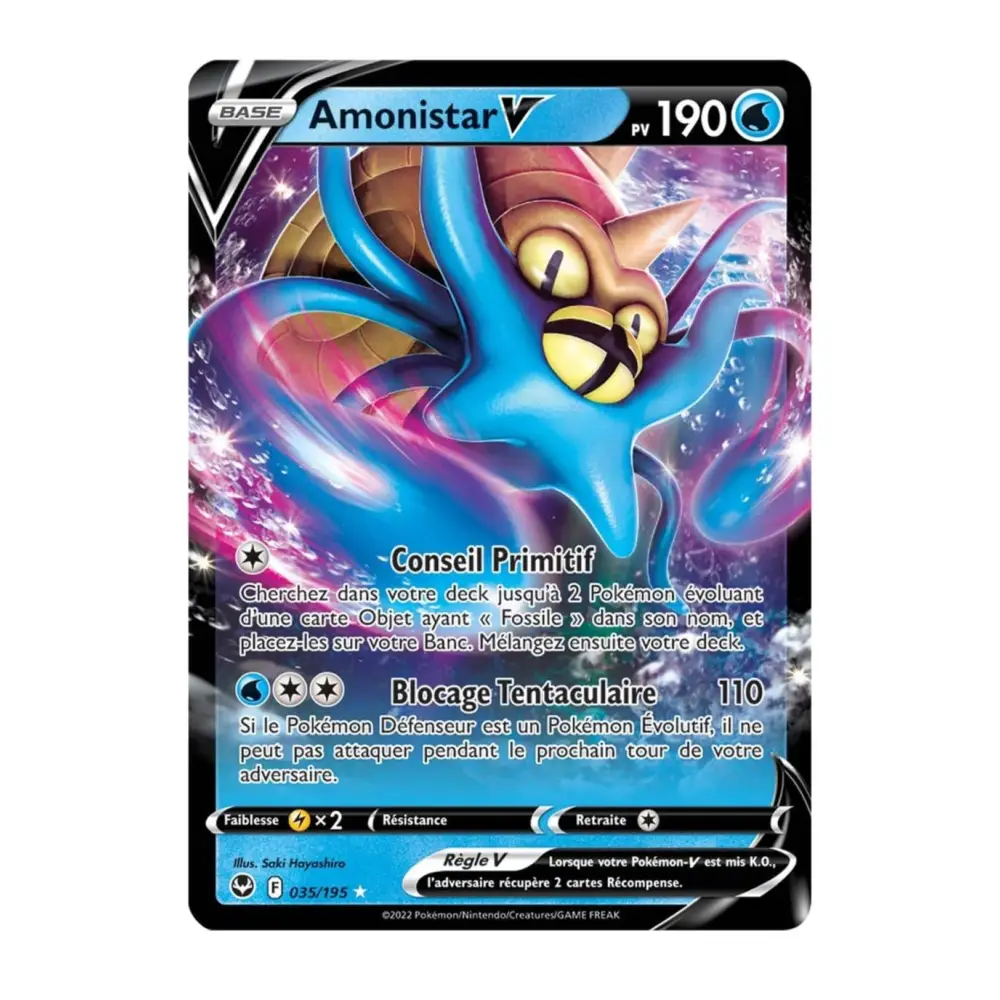 Ultra - Pokemon - Tempête Argentée - Amonistar V 35/195 - Poke-Geek