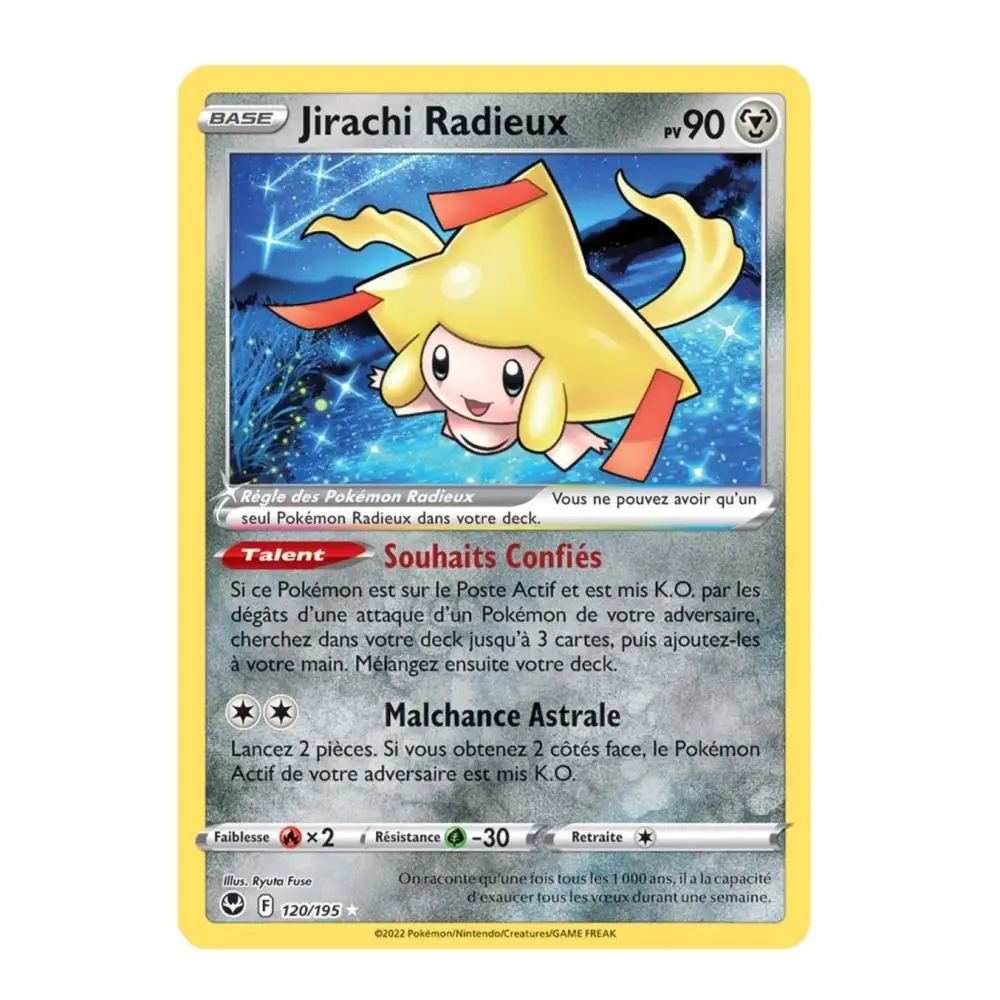 Ultra - Pokemon - Tempête Argentée - Jirachi Radieux 120/195 - Poke-Geek