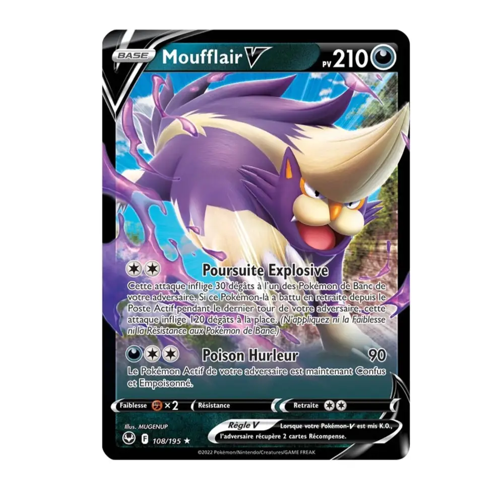 Ultra - Pokemon - Tempête Argentée - Moufflair V 108/195 - Poke-Geek