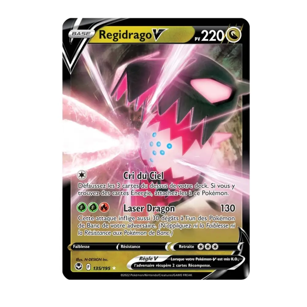 Ultra - Pokemon - Tempête Argentée - Regidrago V 135/195 - Poke-Geek