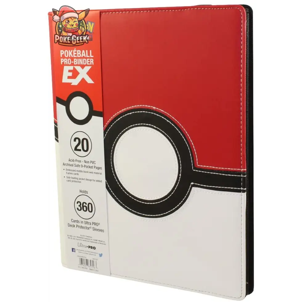 Ultra Pro – Portfolio Premium Pro-Binder Simili Cuir Pokéball – 360 Cases - Poke-Geek