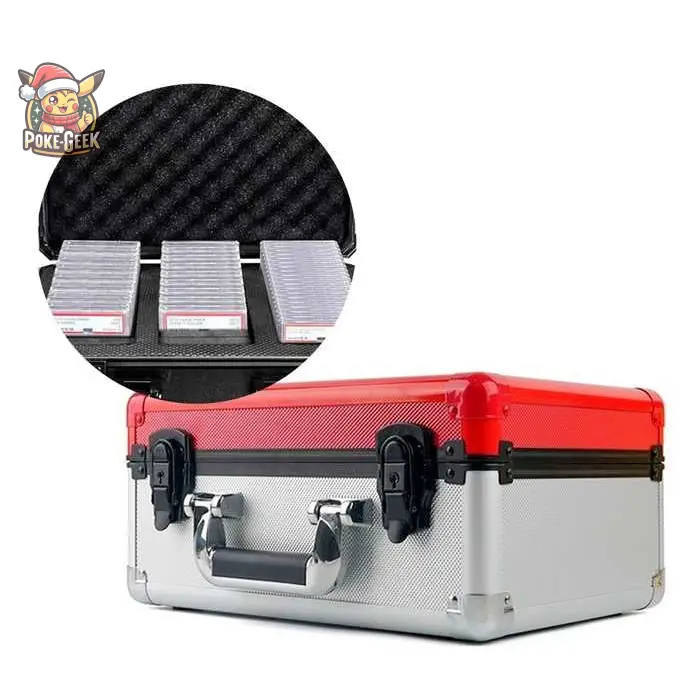 Valisette Phoenix Shield – 42 Cartes Gradées – Rouge & Blanc - Poke-Geek