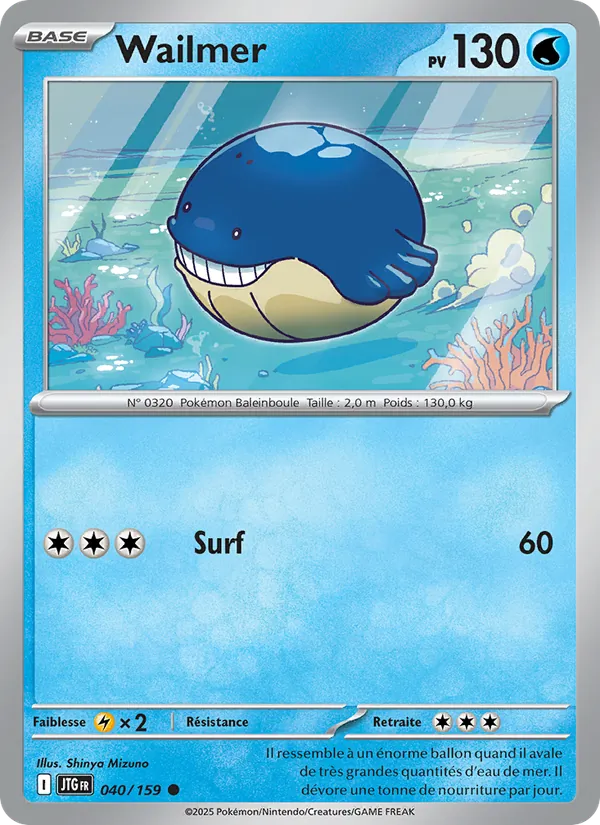 Wailmer 40/159 — EV09 – Aventures Ensemble — Carte Pokémon française