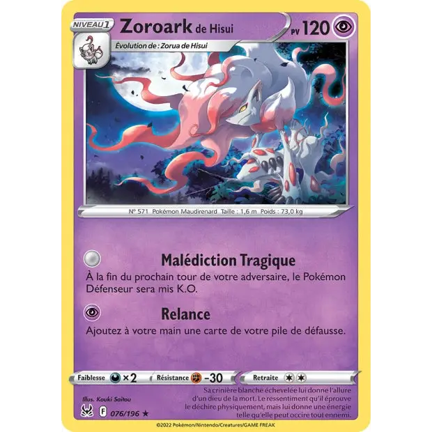 Zoroark van Hisui - SW Evolving Skies - 76/196